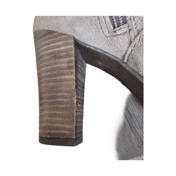 Calvin Klein moto boho suede tan block heel boot shoes size 8 - Picture 12 of 16